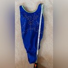 Garland Activewear Workout Leotard  Blue Sequined  Axs