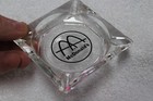 Scarce 1960s Mcdonald s Fast Food Glass Ashtray Black Line Logo Smoke Tobacco