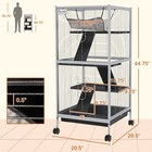 4-tier Small Animal Cage  Ferret Cage Large Chinchilla Cage  White
