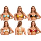 Us Womens Ancient Egyptian Queen Cosplay Crop Top Shiny Tassel Fringe Bra Top