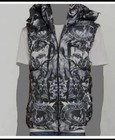 Purple Brand Hooded Puffer Vest Zip Closure Snake Print Black Gray White Xxl
