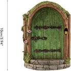 Green Fairy Door  Wooden Miniature Fairy Garden Doors Outdoor Mini Fairy Gnom   