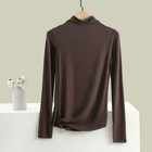 New Women Turtleneck Shirt Long Sleeve Mock Neck Tops Thermal Base Undershirts
