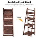 4 Tier Ladder Shelf Stand Storage Display Rack Vintage Bookshelf Bookcase Plant