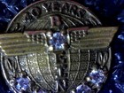 Boeing 40 Years Service Lapel Tie Tack 1 10 10k Gold 5 Diamonds Totem Poll Pin