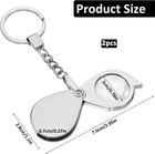 2 Pcs 20x Pocket Magnifying Glass  Rotating Jewelers Loupe Folding Small Magn   