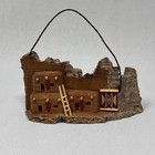 Vintage Taos Pueblo Hanging Ornament Hand Carved Cottonwood Bark Signed Neal Euc
