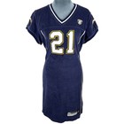 San Diego Chargers Dress Sz Xl Tomlinson 21 Blue Terry Cloth Reebok Fan Football