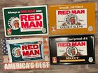Vintage Red Man Chewing Tobacco 17 3 4 X 11 3 4 Embossed Metal Signs Bundle nos
