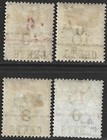 British Honduras 1891 Surcharged  Sg 43 44   49 50 Mint  hinged   A Few Faults