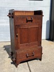 Original Antique Arts   Crafts Mission Quartersawn Oak Gentlemen s Bar Cabinet