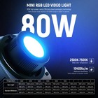 Neewer Hb80c 80w Rgbww Led Video Light  72wh  2500-7500k  Bowens Mount  Studio