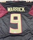Peter Warrick Florida State Seminoles Signed Custom Black Jersey Jsa Coa   