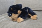 Fao Schwarz Rottweiler Plush Bean Bag 10  Black Brown Dog Puppy