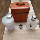 Vintage Bar Travel Set In Leather Case England