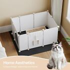 Hoobro Cat Litter Box Enclosure With Oxford Mat Extra Large Litter Box Shield 