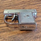 Pistol Shaped Gun Lighter Fire Stainless Color Metal  Mini Zip Gun -usa Ship New