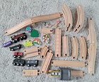 51 Piece Lot Imaginarium Brio Thomas   Friends Ikea Wood Railway Tracks Trains 