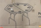 8 Player Octagon Poker Table With Foldable Legs   Cup Holders  48 x48 x30 