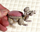 Vtg 1950   s Florenza Figural French Poodle Nodder Pin Cushion 3 