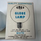Vintage Ilco Cat No  60 Watt 4in Globe Lamp Bulb Medium Base White Nos