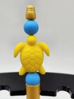 Gold Pen Base With Yellow Turtle Focal Bead And Blue Accent Beads
