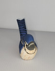 Wooden Hand Carved Blue Jay Figurine   2 In Tall  1 5 W  5 25 Long