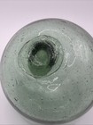 Antique Japanese Glass Fishing Float 3  Blue Green Aquamarine Made In Japan