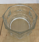 Vintage Clear Glass Bowl Octagonal Design Decorative Serving Dish