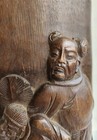 Chinese Antique Carved Bamboo Bursh Pot 11  Height