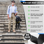 5 Pack Non-slip Stair Treads 6 X 24  Outdoor Step Grip Strips  Black