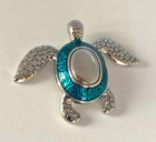 Ganz  good Luck Sea Turtle  Charm Figurine Teal 1 1 2  X 1 1 4 