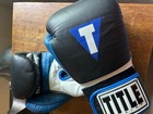 Title Boxing Bag Gloves Gel World V2t Size Large Navy Black White Training