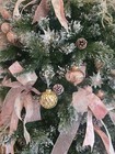 Christmas Tree Bundle Decorating Kit In Pink And Gold Used For A 7ft Tree