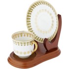 Bard s Elevated Saucer Walnut Mdf Cup And Saucer Stand  4  H X 4 25  W X 6  D