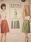 Butterick 3509 Skirt Knee A Line Sewing Pattern 25  Waist Vtg 60 s Uc Ff Easy
