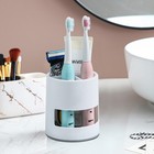 White Toothbrush Holders For Bathrooms Countertop Organizer And Storage Rack