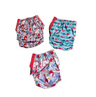 Reusable Adjustable Snap Pocket Cloth Diaper Covers One Size Lot Of 3