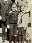 Vintage Photo 2 Boys Sailor Suits With Men Family Portrait Early 1900s Snapshot