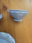Vtg Kids Play Kitchen Dishes Blue Plastic Tea Set Plates Cups Baking   More 50   s