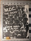 Vintage 1983 The Dicks M d c  D r i  Flyer Love Hall Philly Hardcore Punk Rare