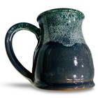 Deneen Pottery The Toasted Yolk Cafe 2020 Coffee Mug Forest Green Rare