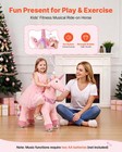 Ride On Horse  Riding Pink Unicorn Toys For Kids  No Battery Required  Smooth Wh