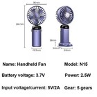 Mini Hand-held Fan Portable Folding Desk Fan Cooler Cooling Usb Rechargeable Fan