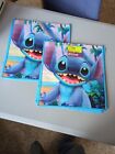 Lot Of 2 New Lilo   Stitch Reusable Gift Shopping Bag Woven Tote  Blue Moms Kids