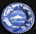 Antique Flow Blue Staffordshire Tacoma Seattle Washington Souvenir Plate
