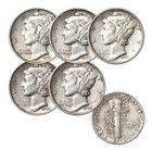 High Grade 90  Old U s  Silver Mercury Dimes   Xf-au   1916-1945   Dime Sale 