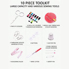 1 Set Portable Sewing Box Kit Home Travel Sewing Threads Scissors Needles Dorm