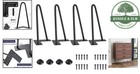 Black Hairpin Legs 8 Inch With Floor Protectors  Ideal For Home Diy Creations