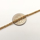 14k Gold Heavy Solid Pocket Watch Double C Link Pendant Chain Necklace 26in Deco